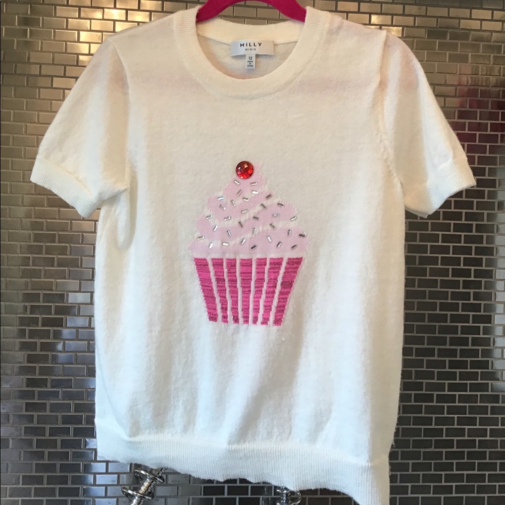 Milly Mini Girls Cupcake Embellished Sweater